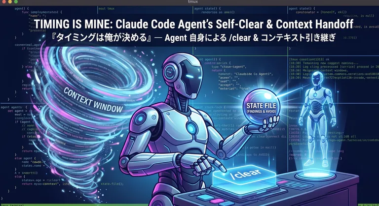 「タイミングは俺が決める」— Agent 自身による /clear & コンテキスト引き継ぎ